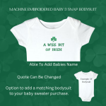 Irish Baby Sweater, Handmade Knitted Baby Sweater, Personalized Baby Sweater
