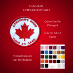 Personalized Embroidered Canada Patch, Embroidered Patches