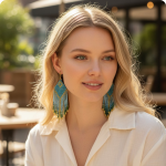 Seed Bead Fringe Earring