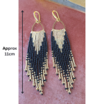 Fringe Earring Gold & Black