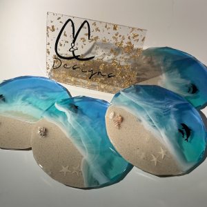 Discover the Magic of the Ocean- Unique Handcrafted Coasters(Set of 4)