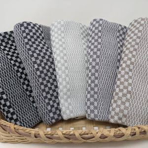 Handwoven Tea Towels - Black and Grey Collection