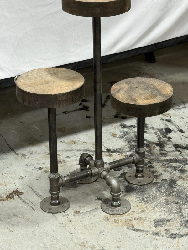 3 tier Industrial style Plant Stand with metal base-FREE SHIPPING