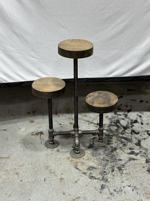 3 tier Industrial style Plant Stand with metal base-FREE SHIPPING