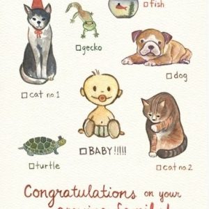 Cat, Dog, Baby! Card