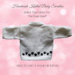 Black Lab Retreiver Baby Sweater, Handmade Knitted Baby Sweater, Personalized Baby Sweater