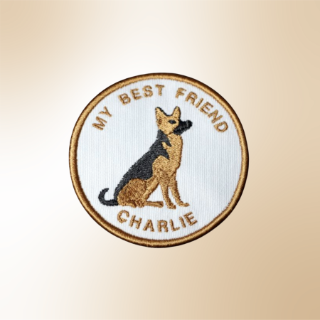 German Shepherd Embroidered Patch, Embroidered Patches