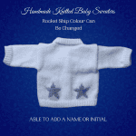 Rocket Baby Sweater, Handmade Knitted Baby Sweater, Personalized Baby Sweater