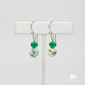 Marbled Green Drop Earrings