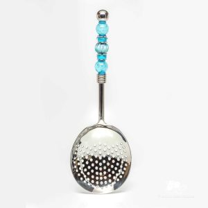 Vegetable Strainer Spoon - Blue Bead Handle