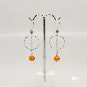 Amber Hoop Earrings