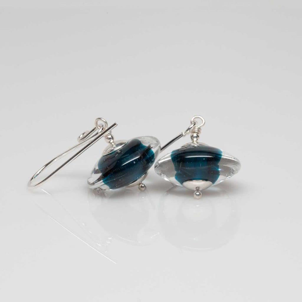 LP Teal Disc Earrings