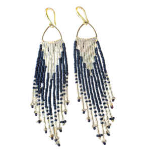 Fringe Earring Gold & Black