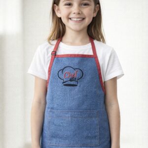 Chambray BBQ Apron - Junior Size -Personalizable