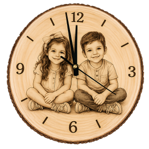 Personalized Wooden Family Clock