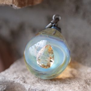 Light Blue Moon - Crystal Necklace, Magical Fantasy Jewellery