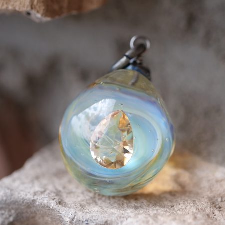 Light Blue Moon - Crystal Necklace, Magical Fantasy Jewellery