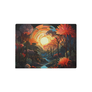 Sunrise Oasis – Glass Cutting Board