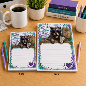 Raccoon Funny Notepad 50 Sheets (4x6 & 5x7)