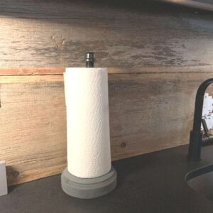 Paper towel holder-round routed base - Industrial style paper towel holder-Steampunk style paper towel holder -SHIPS IN 3 DAYS