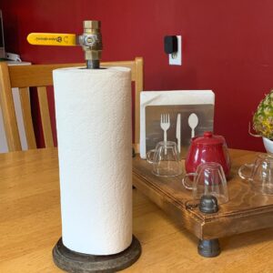 Industrial Paper Towel Holder: Steampunk Shut Off Valve Design